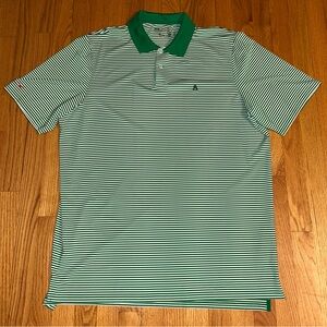 RLX Ralph Lauren Golf Polo Shirt Green White Striped Mens XL